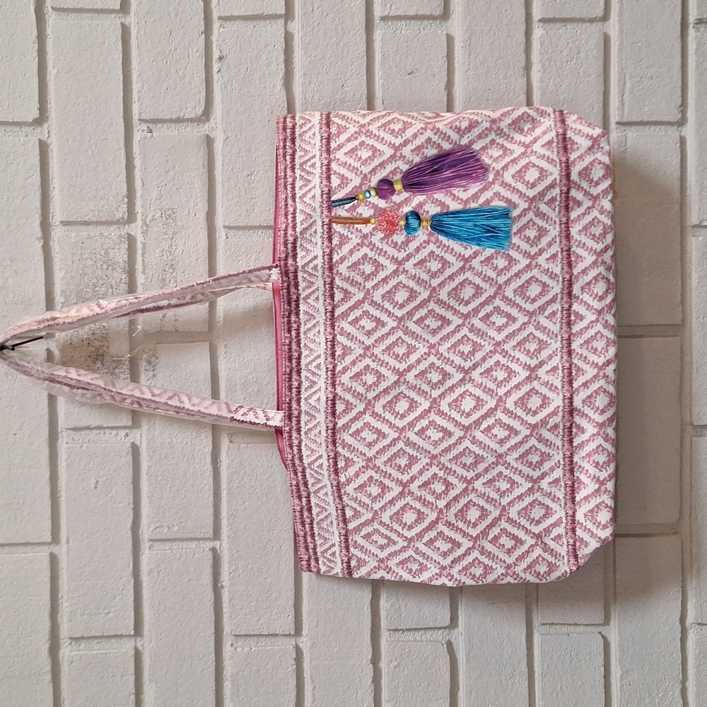 Estee Lauder Pink Patterned Large Tote Bag. NEW!